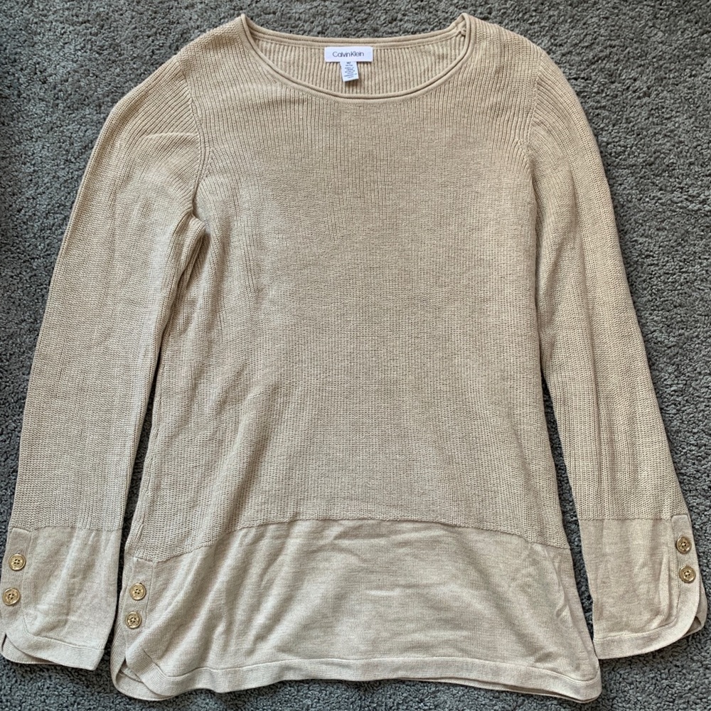 Calvin Klein Button Sleeved Sweater